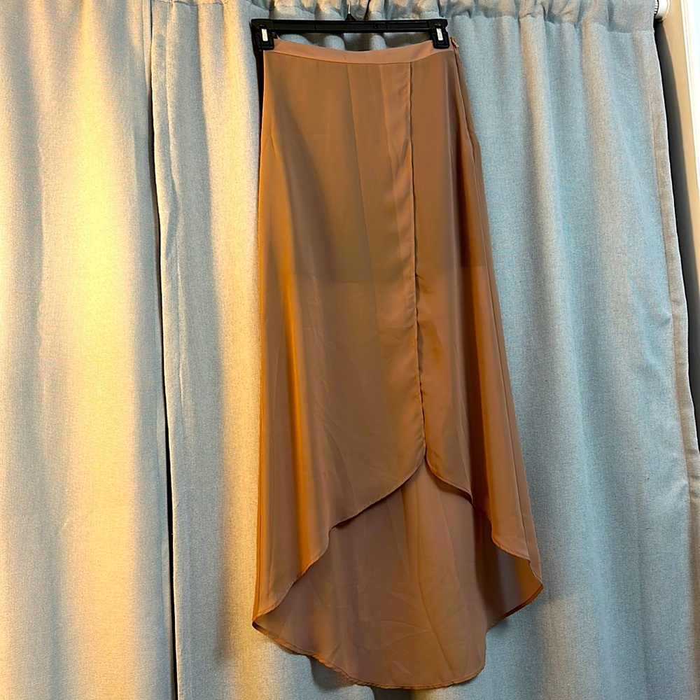 ELEGANT taupe & black dress skirt